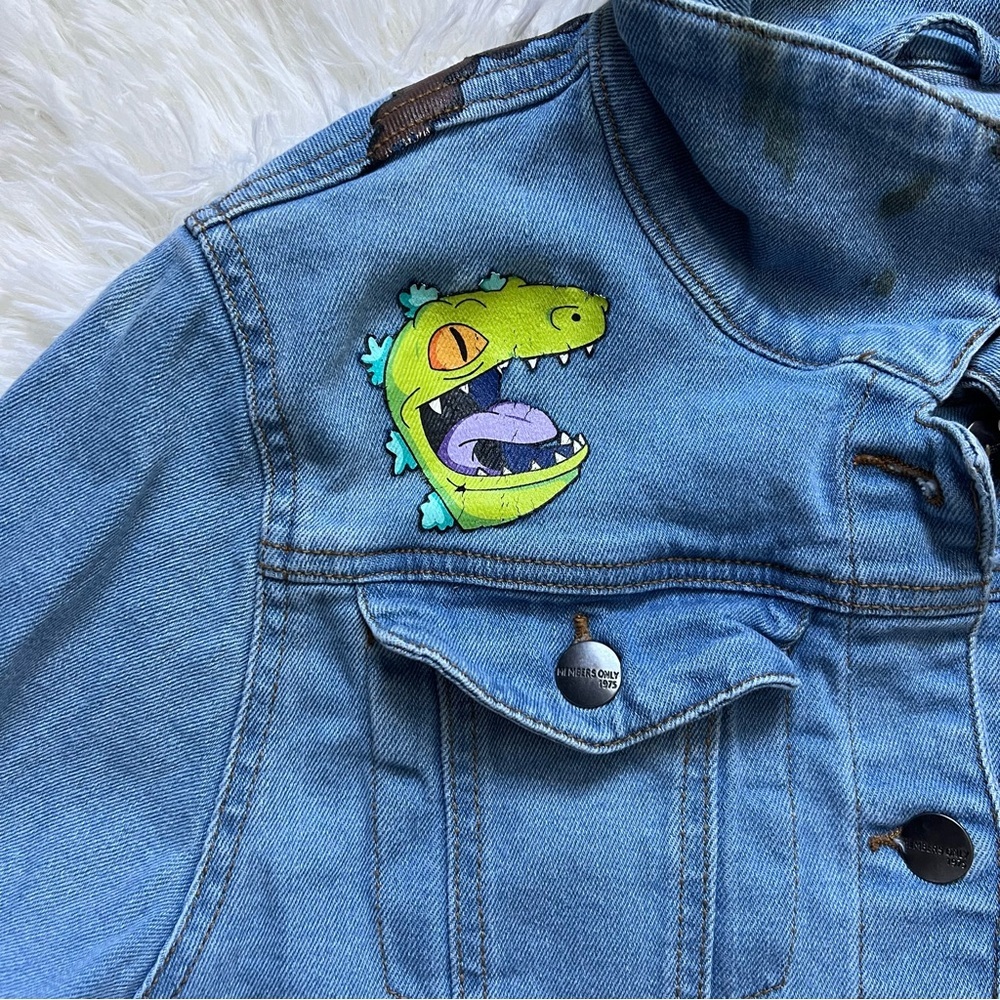 Members Only x Nickelodeon Rugrats Denim Cropped Jacket - Picture 4 of 10